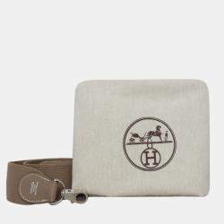 Pre Owned Hermes Toolbox 26 Swift Leather Etoupe Bag