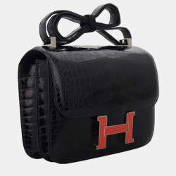 Pre Owned Hermes Shiny Alligator Constance 24 Bag