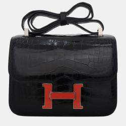 Pre Owned Hermes Shiny Alligator Constance 24 Bag