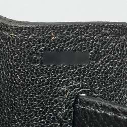 Pre Owned Hermes Noir Epsom Leather Gold Finish Kelly Sellier 32 Bag