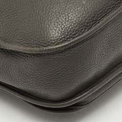 Pre Owned Hermès Graphite Taurillon Clemence Leather Evelyne III GM Bag