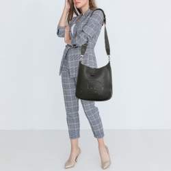 Pre Owned Hermès Graphite Taurillon Clemence Leather Evelyne III GM Bag