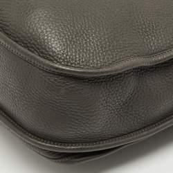 Pre Owned Hermès Graphite Taurillon Clemence Leather Evelyne III GM Bag