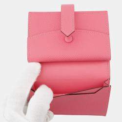 Pre Owned Hermes Bean Mini Rose Azalee Epsom
