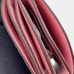 Pre Owned Hermes Bearn Combine Rose Sakura Chevre Myzore Goatskin