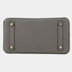 Pre Owned Hermes Birkin Gris Meyer Togo Leather Size 25