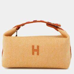 Pre Owned Hermes  Bride-A-Brac Size PM Fauve Canvas Bag