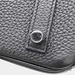Pre Owned Hermes Birkin Size 25 Black Togo Leather Bag
