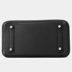 Pre Owned Hermes Birkin Size 25 Black Togo Leather Bag