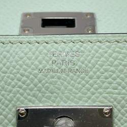 Pre Owned Hermes Kelly Long To Go Vert Peppermint Epsom Wallet 