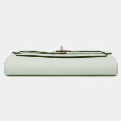 Pre Owned Hermes Kelly Long To Go Vert Peppermint Epsom Wallet 