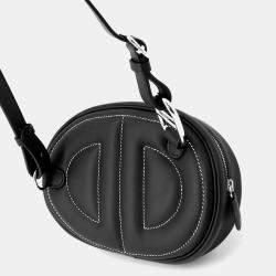 Pre Owned Hermes In The LoopBlack Swift Leather  Cross Body Bag 