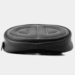 Pre Owned Hermes In The LoopBlack Swift Leather  Cross Body Bag 