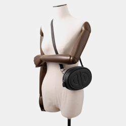 Pre Owned Hermes In The LoopBlack Swift Leather  Cross Body Bag 