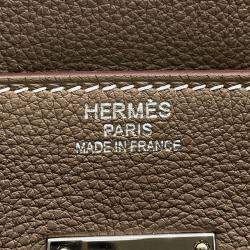 Pre Owned Hermes Maxi Kelly  Size 42 Etoupe Togo Leather