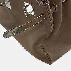 Pre Owned Hermes Maxi Kelly  Size 42 Etoupe Togo Leather