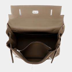 Pre Owned Hermes Maxi Kelly  Size 42 Etoupe Togo Leather