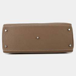 Pre Owned Hermes Maxi Kelly  Size 42 Etoupe Togo Leather