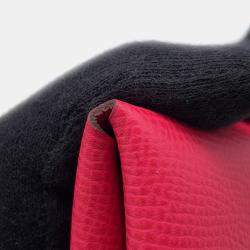 Pre Owned Hermes Calvi Duo Rose Extreme Epsom Wallet