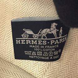 Pre Owned Hermes Bride-A-Brac Size GM Beige Canvas Bag