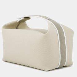 Pre Owned Hermes Bride-A-Brac Size GM Beige Canvas Bag