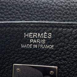 Pre Owned Hermes Birkin Size 40  Black Togo Leather Bag