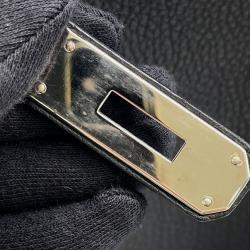 Pre Owned Hermes Birkin Size 40  Black Togo Leather Bag