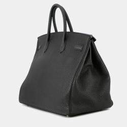Pre Owned Hermes Birkin Size 40  Black Togo Leather Bag
