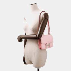 Pre Owned Hermes Constance3 Miroir  Size Mini Rose Sakura Swift Leather Bag