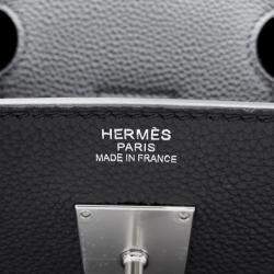 Pre Owned Hermes Haut A Courroies Size 40 Black Togo Leather Bag