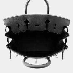 Pre Owned Hermes Haut A Courroies Size 40 Black Togo Leather Bag