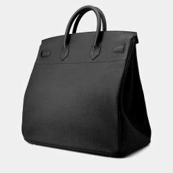 Pre Owned Hermes Haut A Courroies Size 40 Black Togo Leather Bag