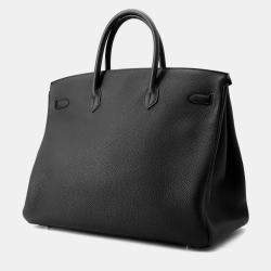 Pre Owned Hermes Birkin  Size 40 Black Togo Leather  Size 40