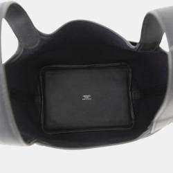 Pre Owned Hermes Picotin Lock Cargo 18 Black Towar Goeran Swift Leather Bag 