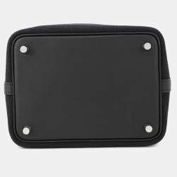 Pre Owned Hermes Picotin Lock Cargo 18 Black Towar Goeran Swift Leather Bag 