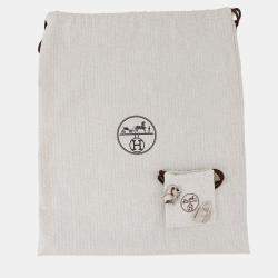 Pre Owned Hermes Picotin Lock 18 Grease Pale/Gold Felt Bag 