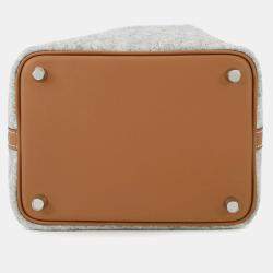 Pre Owned Hermes Picotin Lock 18 Grease Pale/Gold Felt Bag 