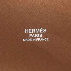 Pre Owned Hermes Picotin Lock 18 Grease Pale/Gold Felt Bag 
