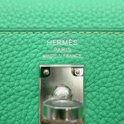 Pre Owned Hermes Kelly 25 Inner Stitch Vertcomic Togo Leather Size 25