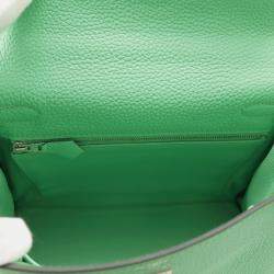 Pre Owned Hermes Kelly 25 Inner Stitch Vertcomic Togo Leather Size 25