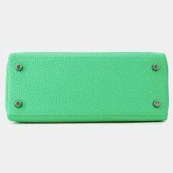 Pre Owned Hermes Kelly 25 Inner Stitch Vertcomic Togo Leather Size 25