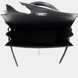 Pre Owned Hermes Kelly Sellier Black Epsom Size 28