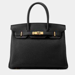 Pre Owned Hermes Birkin Black Togo Leather Size 30