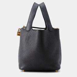 Pre Owned Hermes Picotin Lock Caban Taurillon Clemence PM