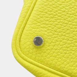 Pre Owned Hermes Picotin Lock Lime Taurillon Clemence PM