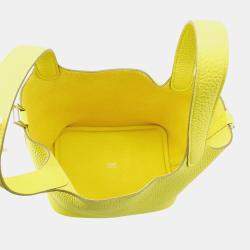 Pre Owned Hermes Picotin Lock Lime Taurillon Clemence PM