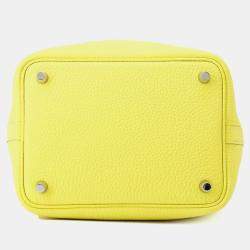 Pre Owned Hermes Picotin Lock Lime Taurillon Clemence PM