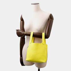 Pre Owned Hermes Picotin Lock Lime Taurillon Clemence PM