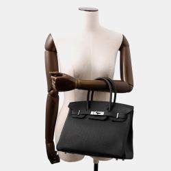 Pre Owned Hermes Birkin Black Togo Leather Size 30
