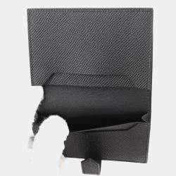 Pre Owned Hermes Bearn Card Case Black Epsom